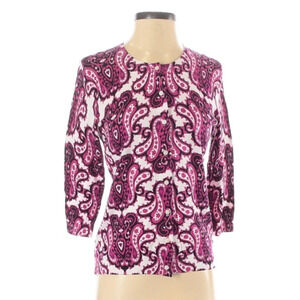 NWT Madison Crew Neck Paisley Cardigan size Small